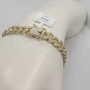 Brand New   Sterling Silver 925 Cubic link  Style   Bracelet